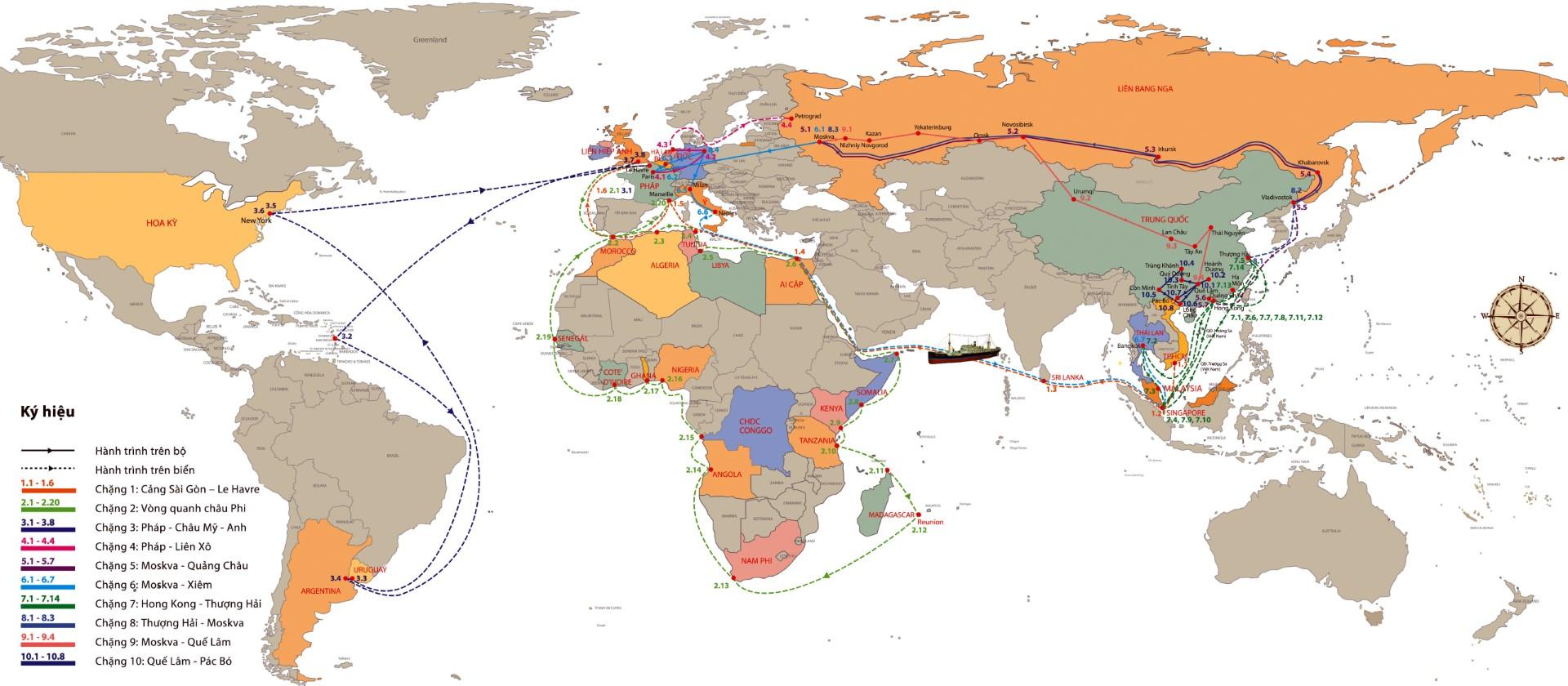 Hành trình trên bản đồ thế giới